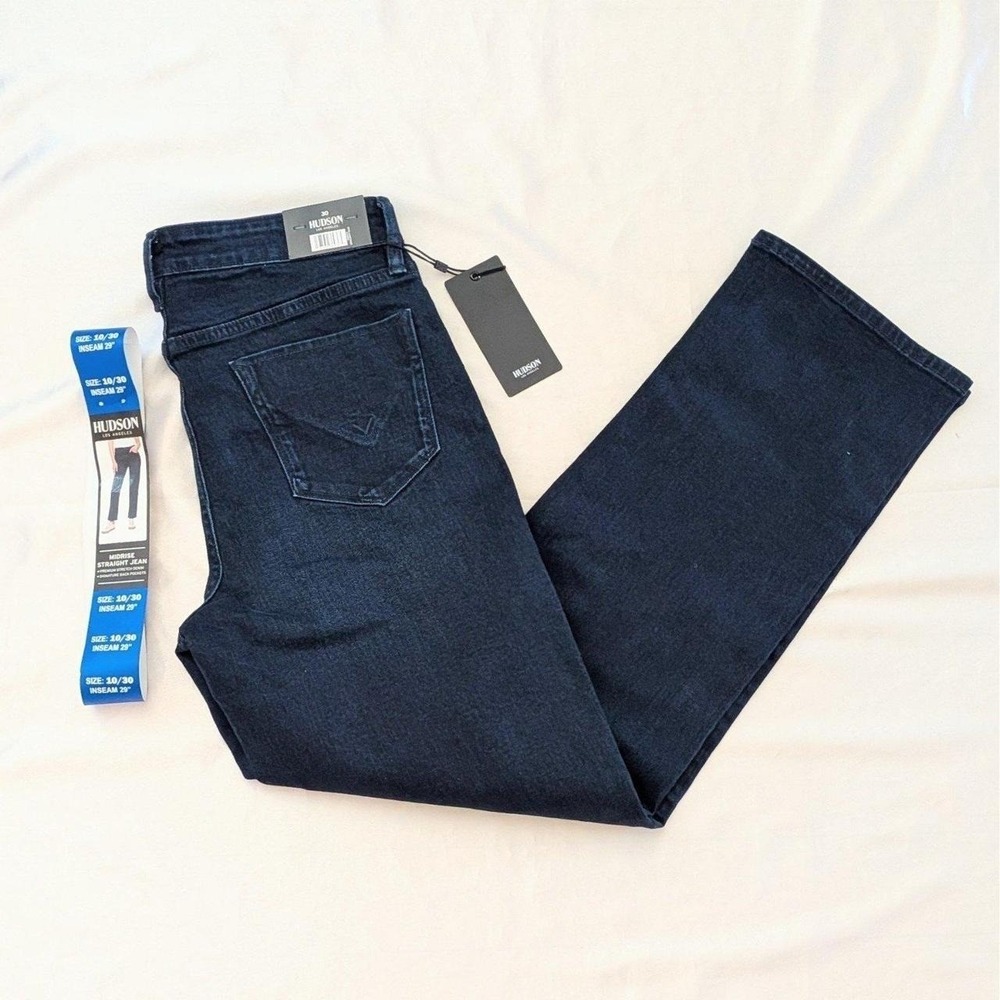 New Hudson Los Angeles Women's Straight Leg Jeans Dark Wash Size 10 / 30 NWT